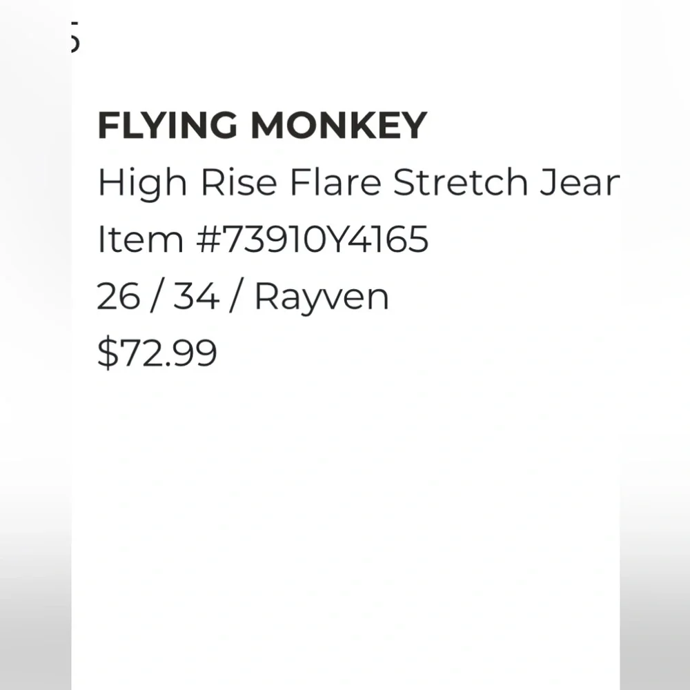 Flying Monkey Light Wash Distressed Flare Jeans - Picture 8 of 9